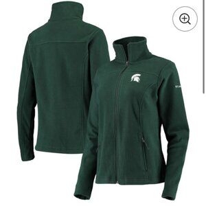 Women's Columbia Green Michigan State Spartans Fleece Full-Zip Jacket Size Small